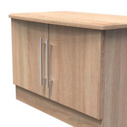 Ready Assembled 2 U Carlton Compact 2 Door TV & Media Unit (Ready Assembled) in Light Oak - Size: Medium - thumbnail 4