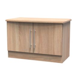 Ready Assembled 2 U Carlton Compact 2 Door TV & Media Unit (Ready Assembled) in Light Oak - Size: Medium - thumbnail 3
