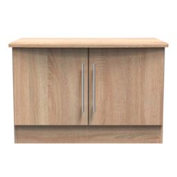 Ready Assembled 2 U Carlton Compact 2 Door TV & Media Unit (Ready Assembled) in Light Oak - Size: Medium