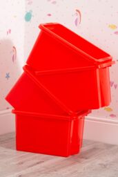 Wham Stack & Store 4x 24L Box in Red - thumbnail 2