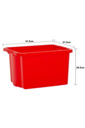 Wham Stack & Store 4x 24L Box in Red - thumbnail 6