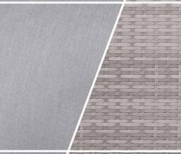 Furnishings For Less UK Round Corner Rattan Patio Sofa Set with Adjustable Table in Grey - thumbnail 5