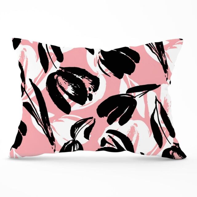 Warren Reed - Designer Nature Flat Spring Flowerk Color Cushions in Pink - Size: 60 cm x 60 cm - image 1