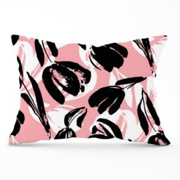 Warren Reed - Designer Nature Flat Spring Flowerk Color Cushions in Pink - Size: 60 cm x 60 cm - thumbnail 1