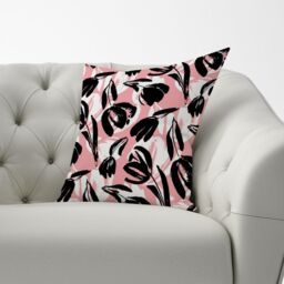 Warren Reed - Designer Nature Flat Spring Flowerk Color Cushions in Pink - Size: 60 cm x 60 cm - thumbnail 3