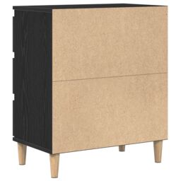Berkfield Home Sideboard Black Oak 60x35x70 cm Engineered Wood - Size: 60 x 35 x 70 cm - thumbnail 8
