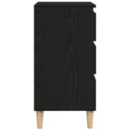 Berkfield Home Sideboard Black Oak 60x35x70 cm Engineered Wood - Size: 60 x 35 x 70 cm - thumbnail 7