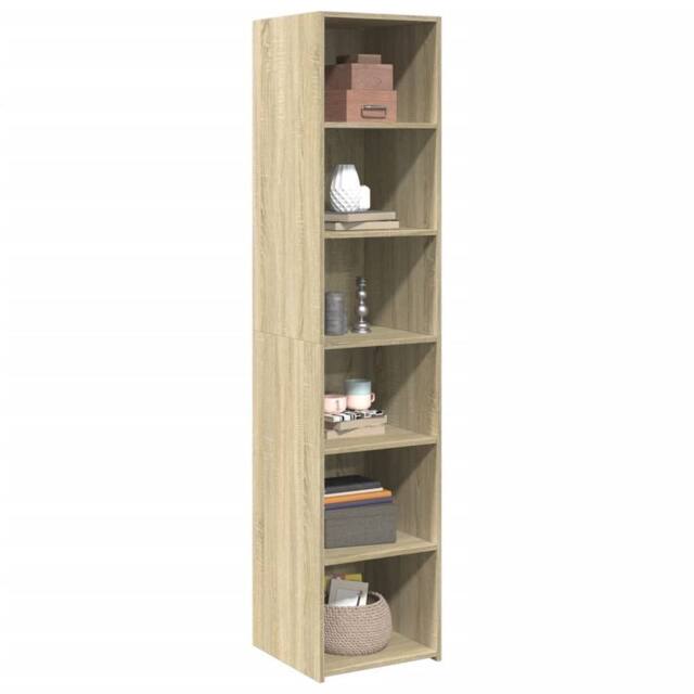 Berkfield Home Highboard Sonoma Oak 40x41x185 cm Engineered Wood in Light Brown - Size: 40 x 41 x 185 cm - image 1
