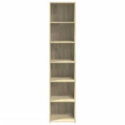 Berkfield Home Highboard Sonoma Oak 40x41x185 cm Engineered Wood in Light Brown - Size: 40 x 41 x 185 cm - thumbnail 4