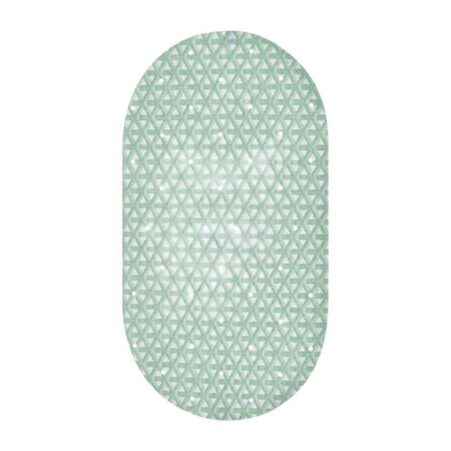 Showerdrape Medina Anti Slip PVC Bath Mat 69cm x 36cm in Green - Size: 69 cm x 36 cm - image 1