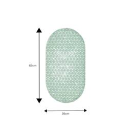 Showerdrape Medina Anti Slip PVC Bath Mat 69cm x 36cm in Green - Size: 69 cm x 36 cm - thumbnail 3