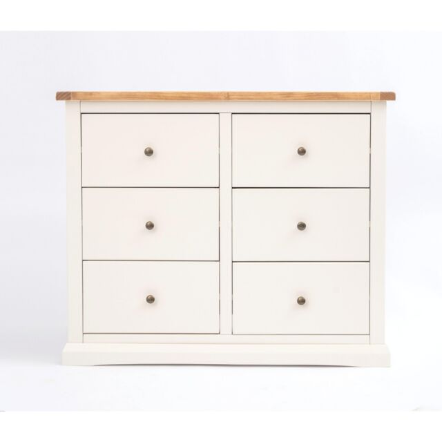 Cabinet Bits Castelli 6 Drawer Chest of Drawers Brass Knob in Off-White - image 1