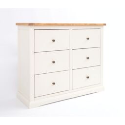 Cabinet Bits Castelli 6 Drawer Chest of Drawers Brass Knob in Off-White - thumbnail 2