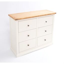Cabinet Bits Castelli 6 Drawer Chest of Drawers Brass Knob in Off-White - thumbnail 3