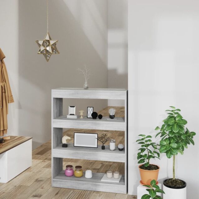 Berkfield Home Book Cabinet/Room Divider Grey Sonoma 80x30x103 cm Engineered wood - Size: 80 x 30 x 103 cm - image 1
