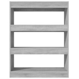 Berkfield Home Book Cabinet/Room Divider Grey Sonoma 80x30x103 cm Engineered wood - Size: 80 x 30 x 103 cm - thumbnail 3