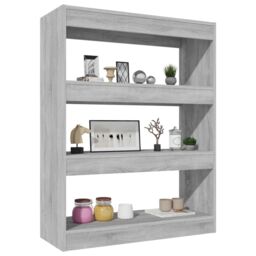 Berkfield Home Book Cabinet/Room Divider Grey Sonoma 80x30x103 cm Engineered wood - Size: 80 x 30 x 103 cm - thumbnail 5