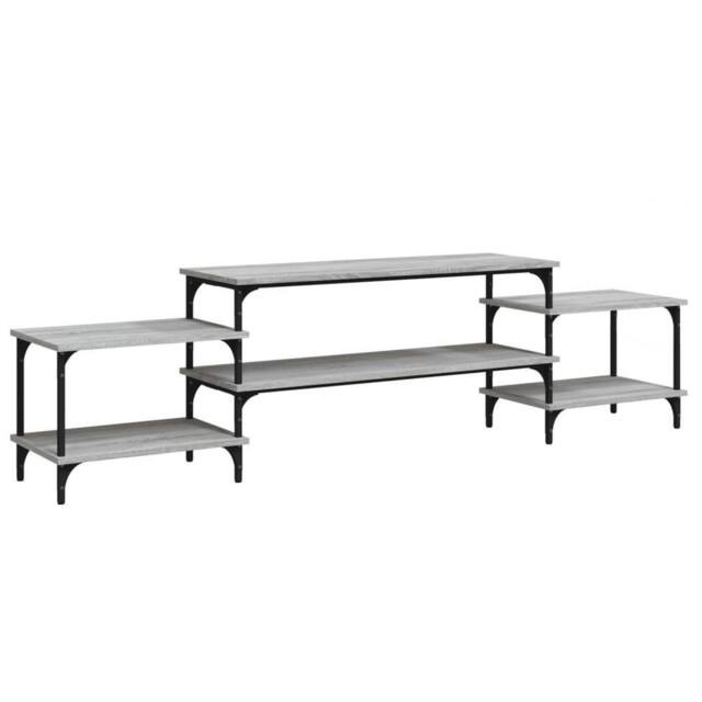 Berkfield Home TV Cabinet Grey Sonoma 197x35x52 cm Engineered Wood - Size: 197 x 35 x 52 cm - image 1