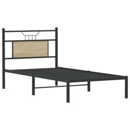 Berkfield Home Bed Frame without Mattress Sonoma Oak 90x200 cm Engineered Wood in Brown - thumbnail 5