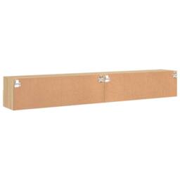 Berkfield Home TV Wall Cabinets 2 pcs Sonoma Oak 100x30x30 cm Engineered Wood in Light Tan - Size: 100 x 30 x 30 cm - thumbnail 9