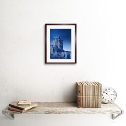 "Artery8 Wall Art Print Scotland Eilean Donan Night Framed in Brown - Size: W7"" x H9""" - thumbnail 2