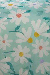 Fusion 'Daisy' Retro Daisy Print Peach Textured Duvet Cover Set in Duck Egg Blue - Size: Single - thumbnail 3