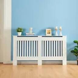 Havendro Traditional Wood Wall Cabinet MDF Slats, White, L in White - Size: Large - thumbnail 1