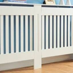 Havendro Traditional Wood Wall Cabinet MDF Slats, White, L in White - Size: Large - thumbnail 4