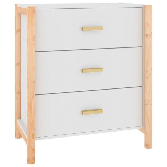 Berkfield Home Sideboard White 62x38x70 cm Engineered Wood - Size: 62 x 38 x 70 cm - image 1