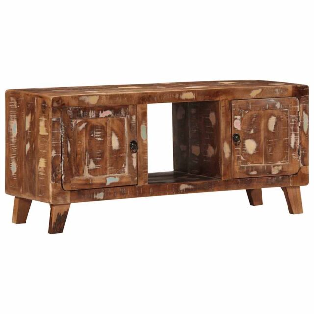 Berkfield Home TV Cabinet 105x46x32 cm Solid Wood Reclaimed in Brown - Size: 105 x 46 x 32 cm - image 1