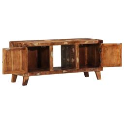Berkfield Home TV Cabinet 105x46x32 cm Solid Wood Reclaimed in Brown - Size: 105 x 46 x 32 cm - thumbnail 5