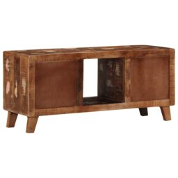 Berkfield Home TV Cabinet 105x46x32 cm Solid Wood Reclaimed in Brown - Size: 105 x 46 x 32 cm - thumbnail 4