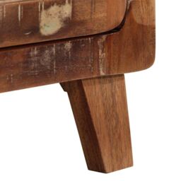 Berkfield Home TV Cabinet 105x46x32 cm Solid Wood Reclaimed in Brown - Size: 105 x 46 x 32 cm - thumbnail 8