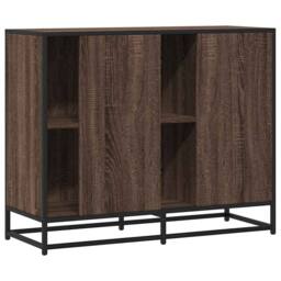 Berkfield Home Sideboard Brown Oak 92x35x76 cm Engineered Wood - Size: 92 x 35 x 76 cm - thumbnail 6