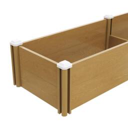 Living and Home Plastic Wood-Grain Raised Garden Bed Planter in Brown - Size: Large - thumbnail 5