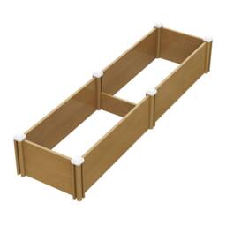 Living and Home Plastic Wood-Grain Raised Garden Bed Planter in Brown - Size: Large - thumbnail 4