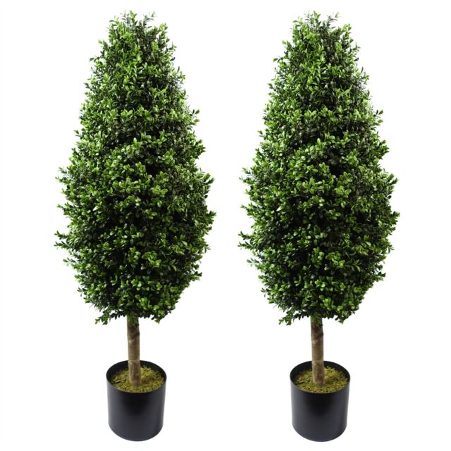 Leaf 120cm Outdoor Buxus Ball Cone Artificial Tree UV Resistant Outdoor in Green - image 1