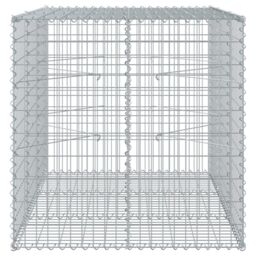 Berkfield Home Gabion Basket with Cover 150x100x100 cm Galvanised Iron in Silver - Size: 150 x 100 x 100 cm - thumbnail 4