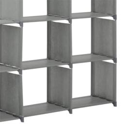 Nordara 9-Cube Modern Bookcase Storage Shelf Display Unit Organizer in Dark Grey - thumbnail 3