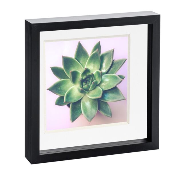 "Nicola Spring 10x10"" 3D Box Photo Frame 8x8"" in White" - image 1