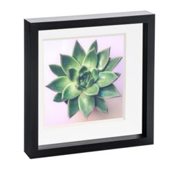 "Nicola Spring 10x10"" 3D Box Photo Frame 8x8"" in White" - thumbnail 1
