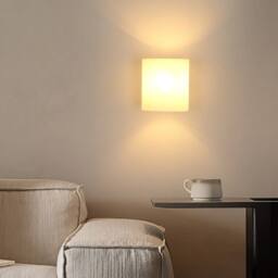 COMELY Wooden Indoor Wall Lamp, 3 Colours LED Wall Light, Glass Wall Light in Walnut - thumbnail 2