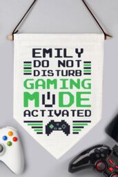 Personalised Memento Company Gaming Mode Hanging Banner in Beige - thumbnail 4