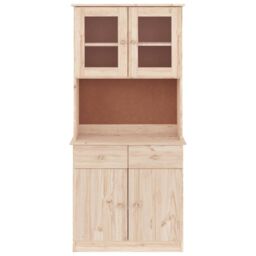 Berkfield Home Highboard ALTA 77x35x165 cm Solid Wood Pine in Brown - Size: 77 x 35 x 165 cm - thumbnail 3
