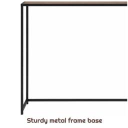 FORGEVIO Rustic Free Standing Radiator Hallway Console Side Table in Black - thumbnail 3