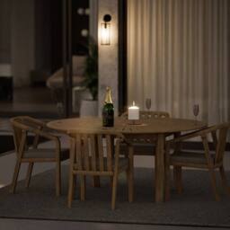 Royalcraft Maris 4-Seater Round with Riven chairs in Natural - thumbnail 6