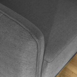 Bravich LTD Brixton 2 Seater Sofa - Modern Fabric Sofa with Steel Legs in Grey - thumbnail 7