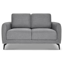 Bravich LTD Brixton 2 Seater Sofa - Modern Fabric Sofa with Steel Legs in Grey - thumbnail 2