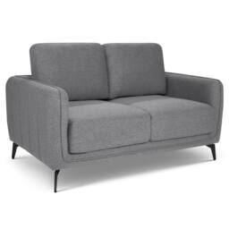 Bravich LTD Brixton 2 Seater Sofa - Modern Fabric Sofa with Steel Legs in Grey - thumbnail 5