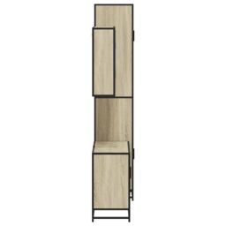 Berkfield Home 3 Piece Bathroom Furniture Set Sonoma Oak Engineered Wood in Brown - thumbnail 6